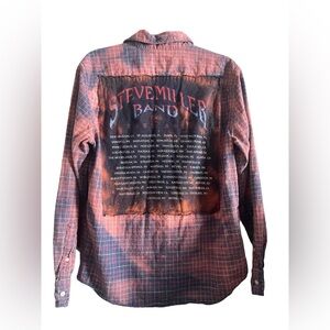 Steve Miller Band Tour Concert T-shirt on hand dyed AE Classic Fit M flannel